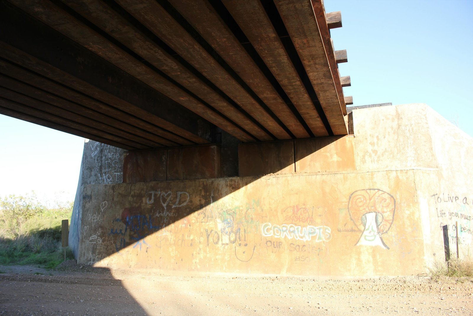Under bridge